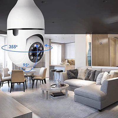 SmartBulb - E27 Overvåkningskamera WiFi CCTV-kamera PTZ Vanntett